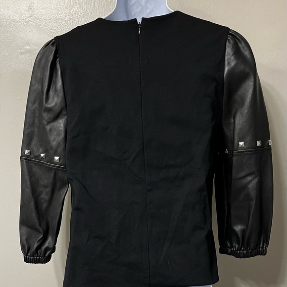 INC Studded Faux-Leather Top - Picture 4 of 5